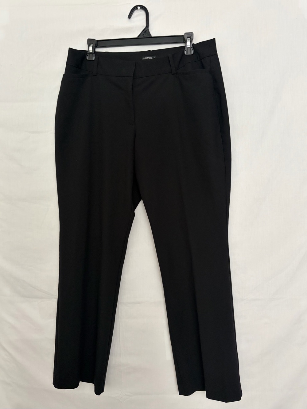 Worthington Black Curvy Fit Perfect Trouser Dress Pants Stretch Sz 12S(A874)